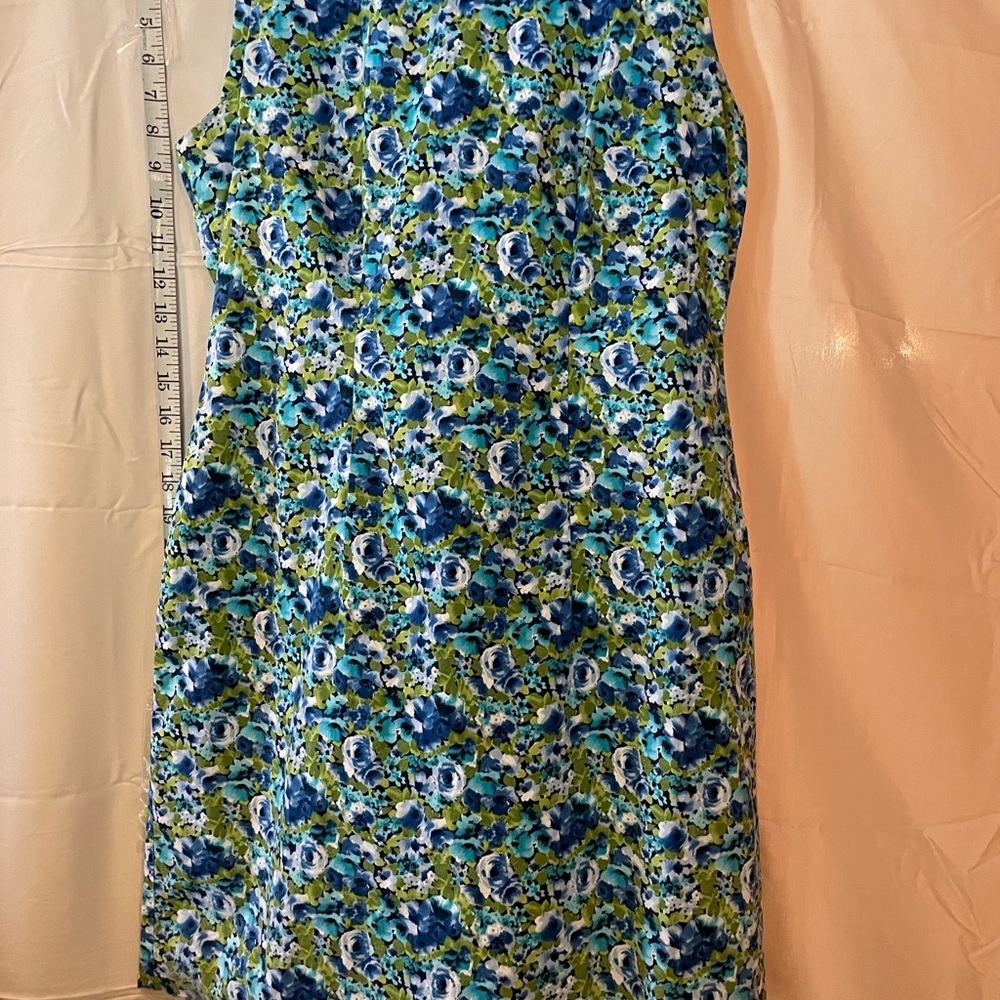 CDC Blue and Green Floral Mini Dress
